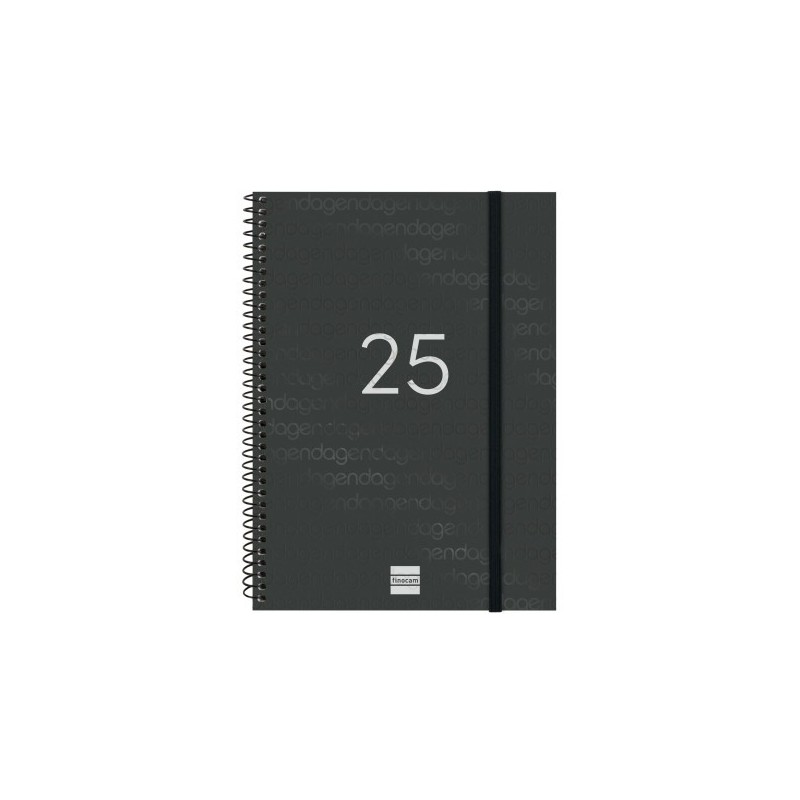 AGENDA 2025 BASIC YEAR E10 155X212MM SEMANA VISTA HORIZONTAL NEGRO FINOCAM 741456025