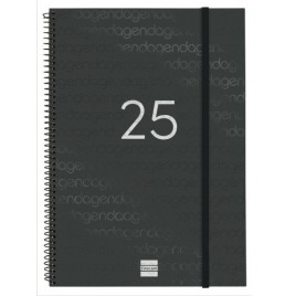 AGENDA 2025 BASIC YEAR E40 210X297MM SEMANA VISTA HORIZONTAL NEGRO FINOCAM 741466025