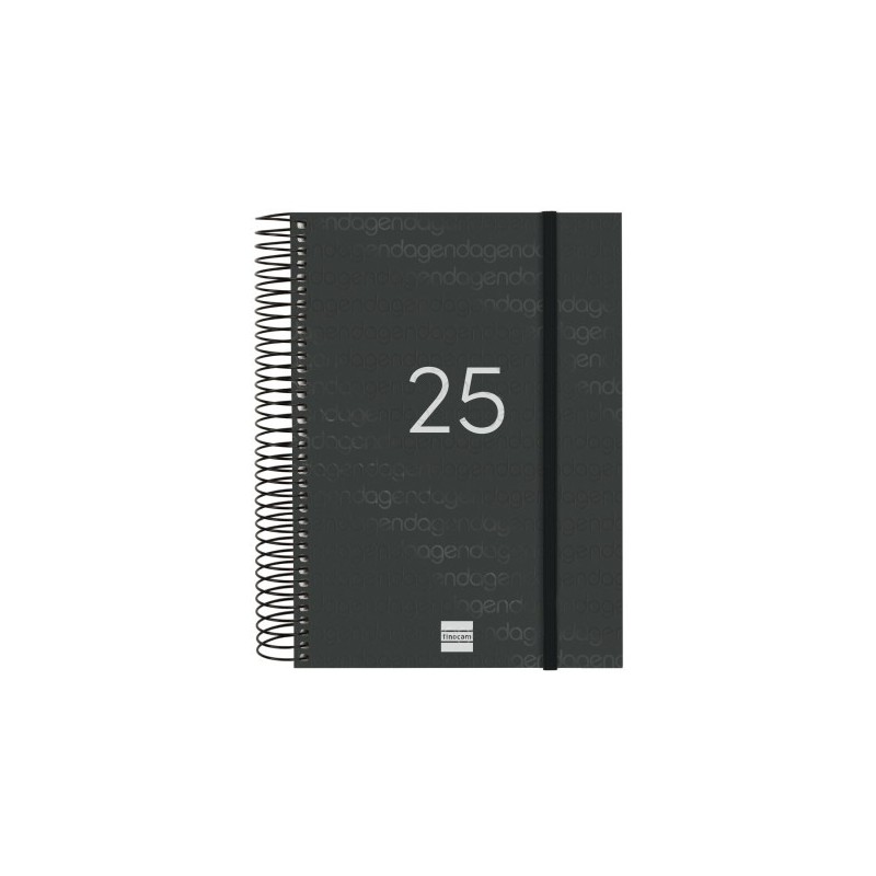 AGENDA 2025 BASIC YEAR E10 155X212MM DIA PAGINA NEGRO FINOCAM 741106025