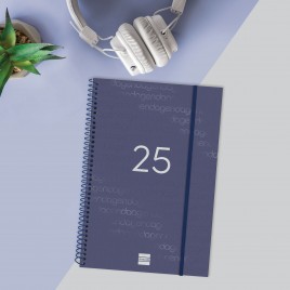 AGENDA 2025 BASIC YEAR E11 165X242MM DIA PAGINA AZUL FINOCAM 742071025