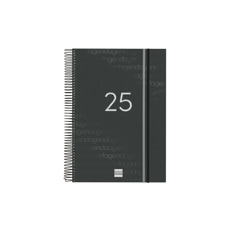 AGENDA 2025 BASIC YEAR E40 210X297MM DIA PAGINA NEGRO FINOCAM 741116025