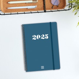 AGENDA 2025 BASIC MY E10 155X212MM SEMANA VISTA HORIZONTAL AZUL FINOCAM 743501025