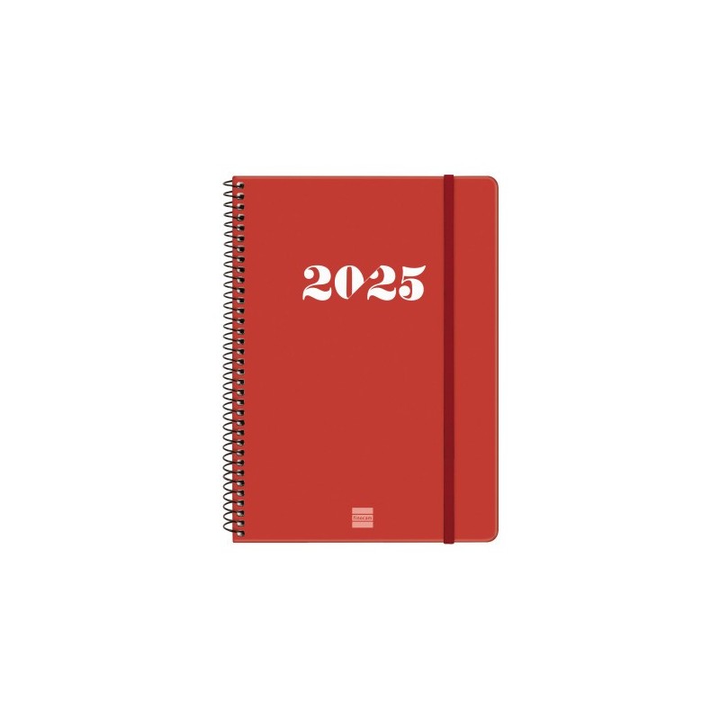 AGENDA 2025 BASIC MY E10 155X212MM SEMANA VISTA HORIZONTAL ROJO FINOCAM 743503025