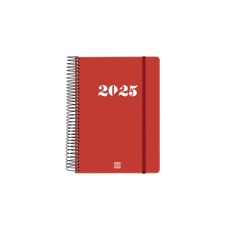 AGENDA 2025 BASIC MY E10 155X212MM DIA PAGINA ROJO FINOCAM 743523025
