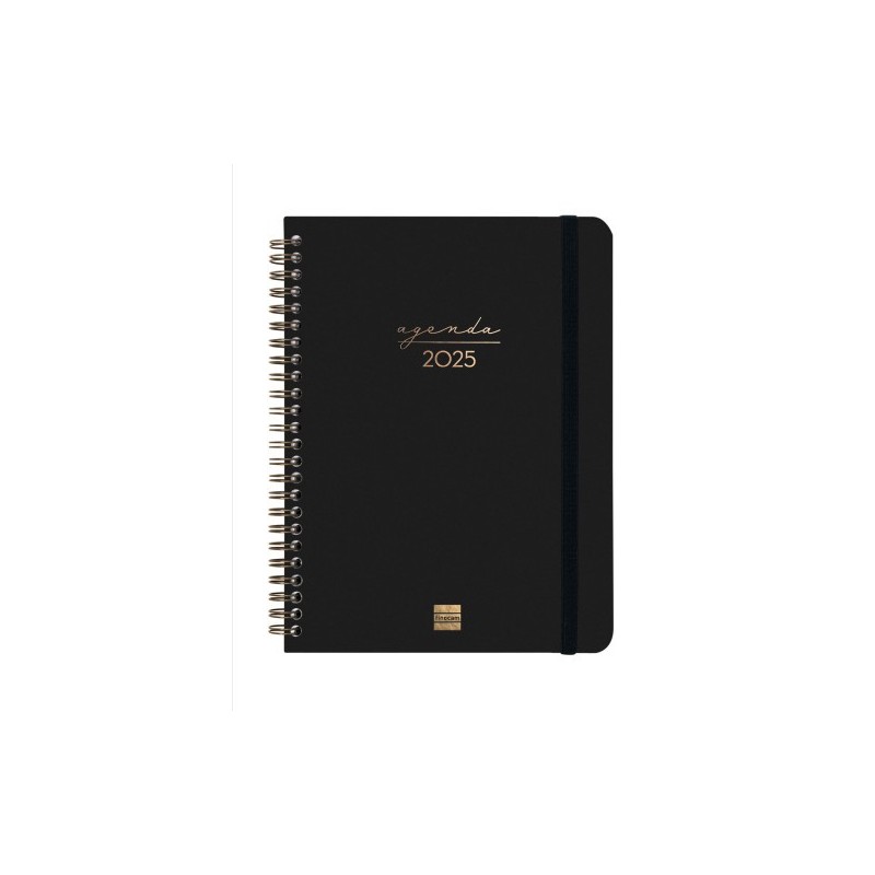 AGENDA 2025 TRENDY ALMA E10 155X212MM SEMANA VISTA HORIZONTAL NEGRO FINOCAM 762020125