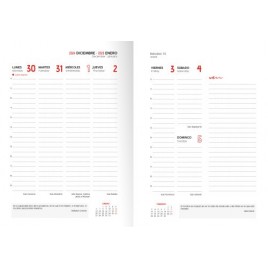 AGENDA 2025 PARIS SEMANA VISTA 15X21 NEGRO CASTELLANO INGRAF 355572