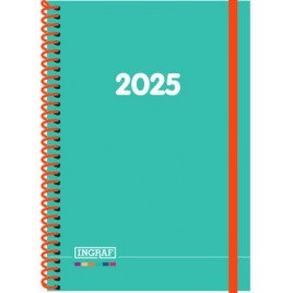 AGENDA 2025 MEDITERRANEO DIA PAGINA 15x21 COLSURTIDOS ESPIRAL CASTELLANO INGRAF 355430