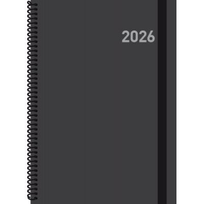 AGENDA 2026 PARIS S V 15X21 NEGRA CON ESPIRAL CASTELLANO INGRAF 356556