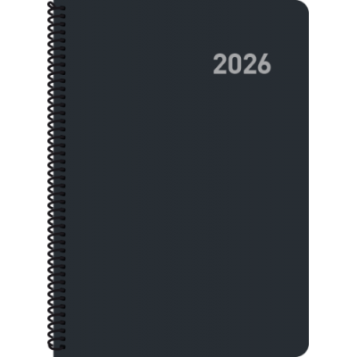 AGENDA 2026 ROMA D P 15x21 NEGRA CON ESPIRAL CASTELLANO INGRAF 356409