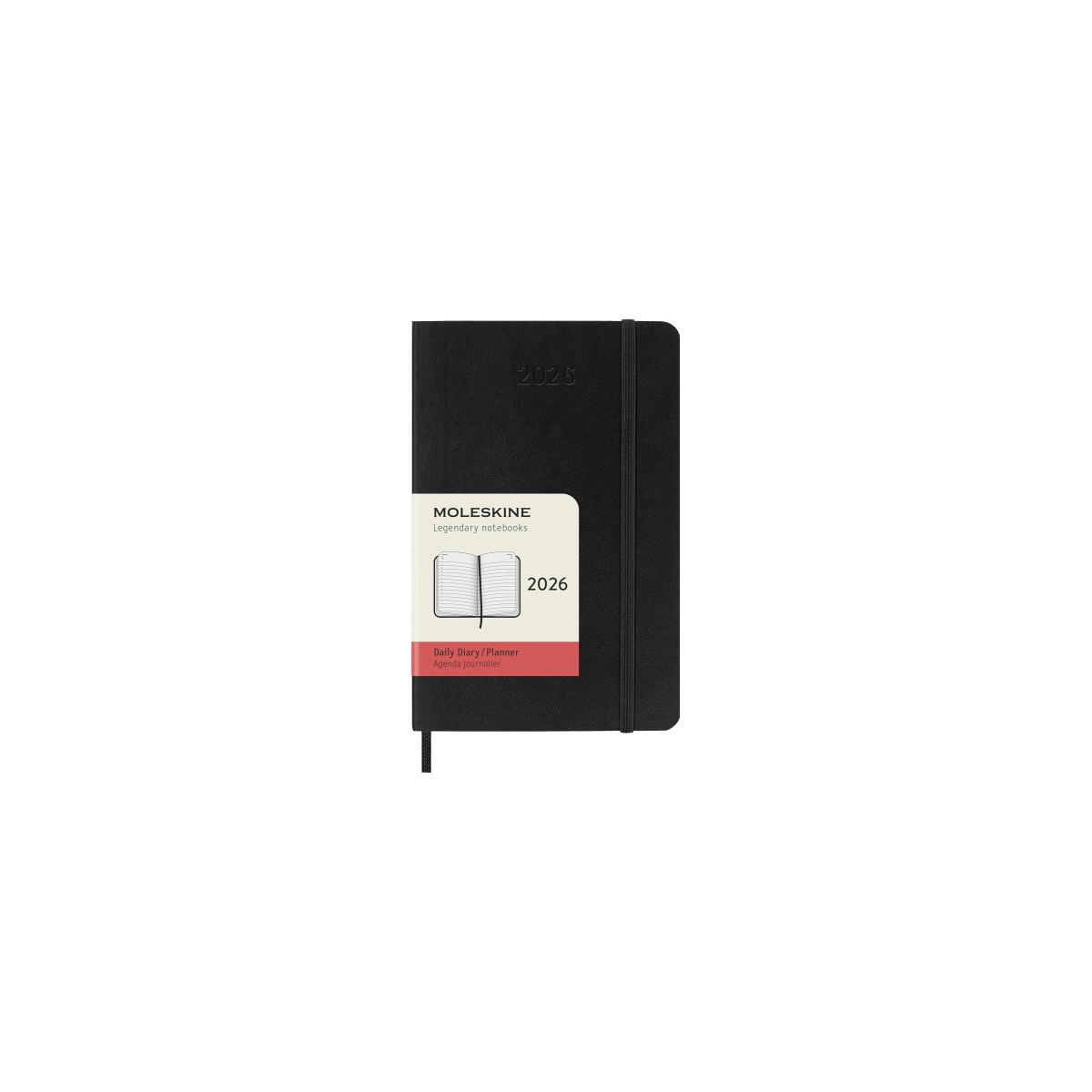 AGENDA 2026 TAPA BLANDA 12 MESES DIARIA P 9 x 14 CM NEGRA MOLESKINE DSB12DC2Y26