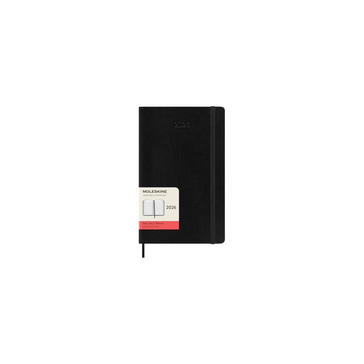 AGENDA 2026 TAPA BLANDA 12 MESES DIARIA L 13 X 21 CM NEGRA MOLESKINE DSB12DC3Y26