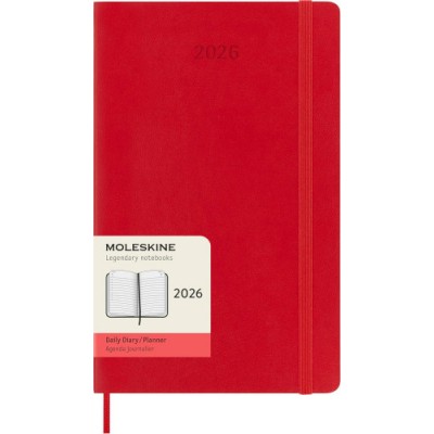 AGENDA 2026 TAPA BLANDA 12 MESES DIARIA L 13 X 21 CM ROJO MOLESKINE DSF212DC3Y26