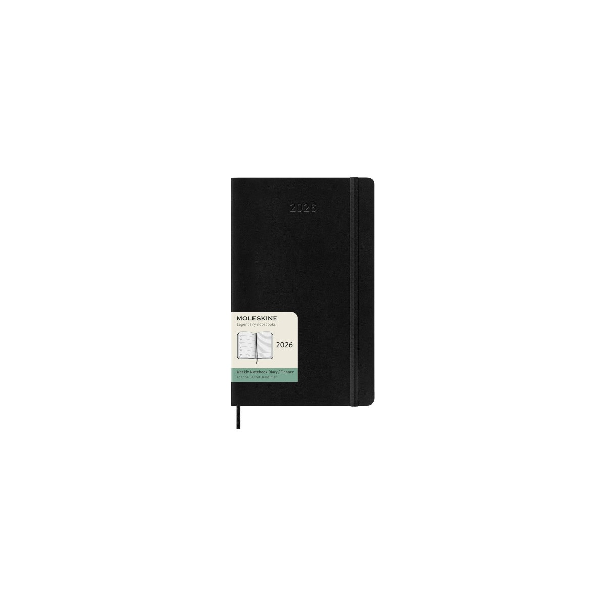 AGENDA 2026 TAPA BLANDA 12 MESES SEMANAL L 13 X 21 CM NEGRA MOLESKINE DSB12WN3Y26