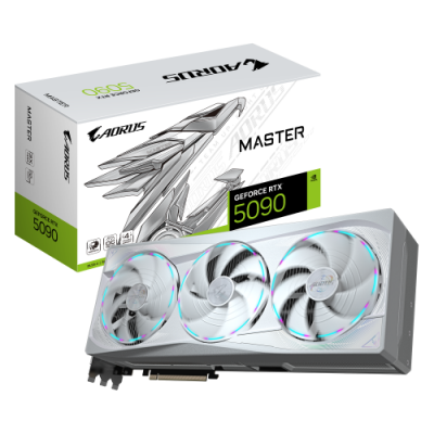 GIGABYTE AORUS GeForce RTX 5090 MASTER ICE 32G Tarjeta Grafica 32GB GDDR7 512 bits PCI E 50 XXXX MHz Frecuencia Base 3 x DP 21a