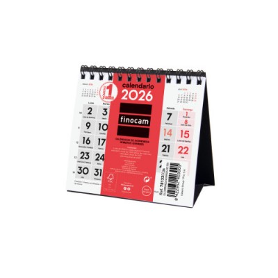 CALENDARIO 2026 SOBREMESA NEUTRO NUMEROS GRANDES XXS 110X100MM FINOCAM 781330026