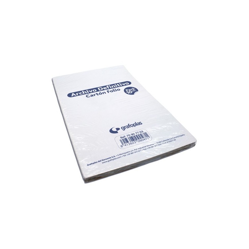 PACK 10 ARCHIVADORES DEFINITIVOS CARTON FOLIO 360X253X100MM BLANCO GRAFOPLAS 70907703