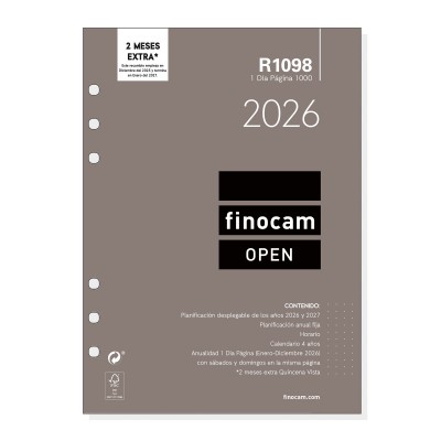 CALENDARIO 2026 NEUTRO PARED ESCRIBIR GRAFIK A3 297X420MM FINOCAM 787240126