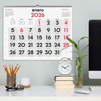 CALENDARIO 2026 NEUTRO PARED MIXTO XL 540X420MM FINOCAM 780020026