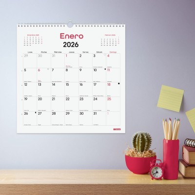 CALENDARIO 2026 PARED TRENDY CHIC ESCRIBIR 300X300MM BLANCO FINOCAM 787007326