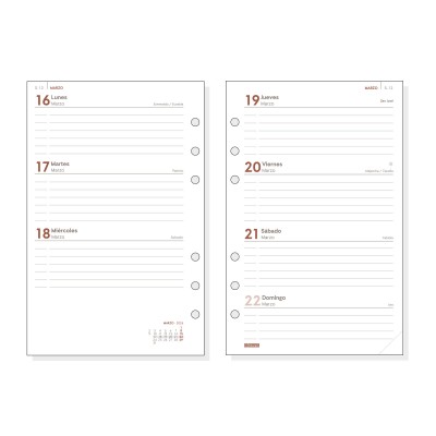 RECAMBIO ANUAL 2026 R593 OPEN500 117X181MM SEMANA VISTA HORIZONTAL FINOCAM 711580026