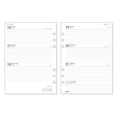 RECAMBIO ANUAL 2026 R1093 OPEN1000 155X215MM SEMANA VISTA HORIZONTAL FINOCAM 711590026