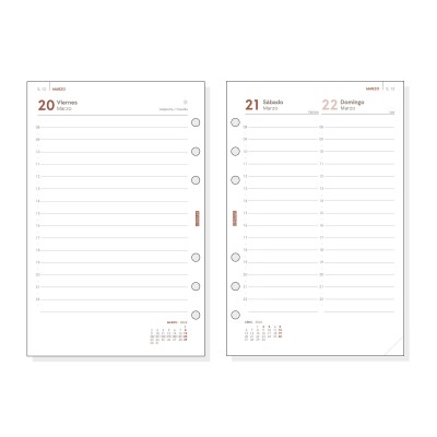 RECAMBIO ANUAL 2026 R598 OPEN500 117X181MM DIA PAGINA FINOCAM 711670026