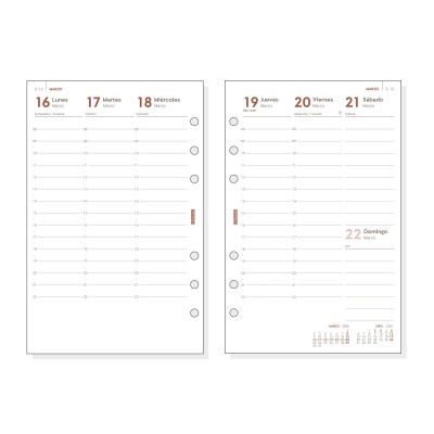 RECAMBIO ANUAL 2026 R599 OPEN500 117X181MM SEMANA VISTA VERTICAL FINOCAM 711500026