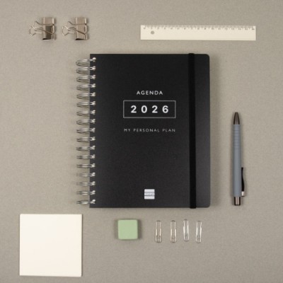 AGENDA 2026 TEMPUS 1 4 155X217MM DIA PAGINA NEGRO FINOCAM 626306026