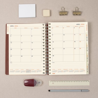 AGENDA 2026 TEMPUS 1 4 155X217MM DIA PAGINA BURDEOS FINOCAM 626307426
