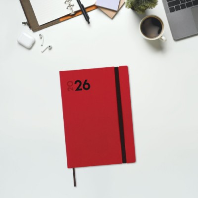AGENDA 2026 DYNAMIC MARA Y10 140X204MM DIA PAGINA ROJO FINOCAM 621163026