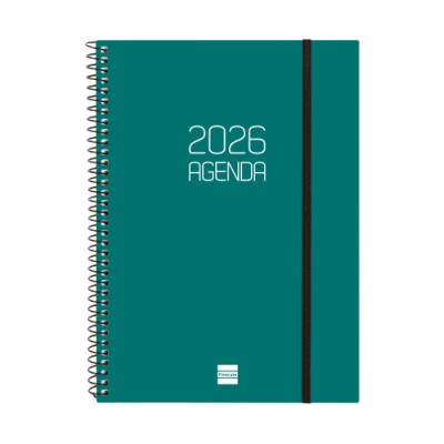 AGENDA 2026 BASIC OPAQUE E10 155X212MM SEMANA VISTA HORIZONTAL VERDE FINOCAM 742762026
