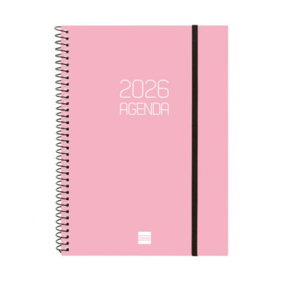 AGENDA 2026 BASIC OPAQUE E10 155X212MM SEMANA VISTA HORIZONTAL ROSA FINOCAM 742764526