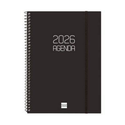 AGENDA 2026 BASIC OPAQUE E10 155X212MM SEMANA VISTA HORIZONTAL NEGRO FINOCAM 742766026
