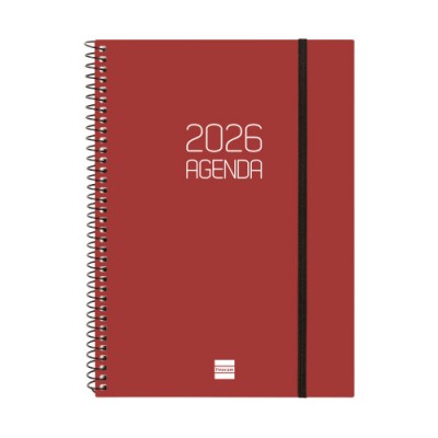 AGENDA 2026 BASIC OPAQUE E10 155X212MM SEMANA VISTA HORIZONTAL BURDEOS FINOCAM 742767426