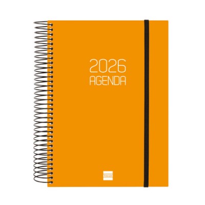 AGENDA 2026 BASIC OPAQUE E10 155X212MM DIA PAGINA NARANJA FINOCAM 742912926
