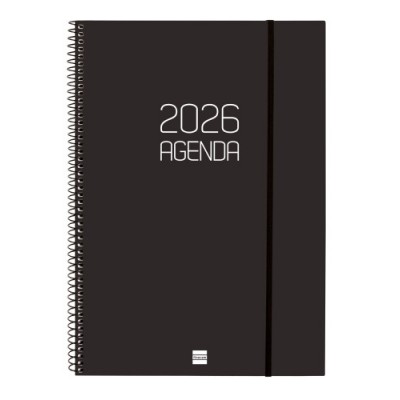 AGENDA 2026 BASIC OPAQUE E40 210X297MM SEMANA VISTA HORIZONTAL NEGRO FINOCAM 742786026
