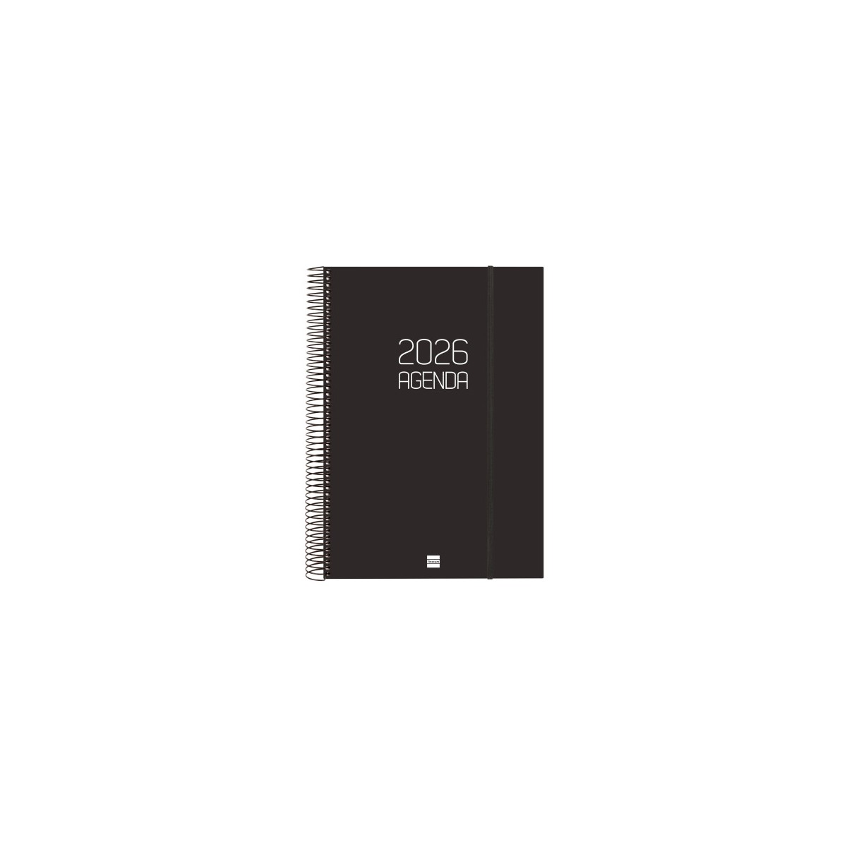 AGENDA 2026 BASIC OPAQUE E40 210X297MM DIA PAGINA NEGRO FINOCAM 742926026
