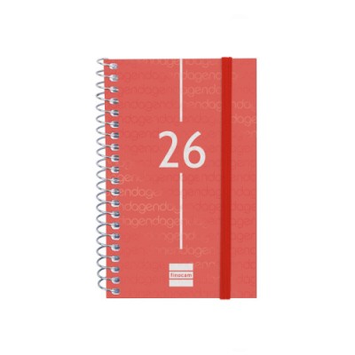 AGENDA 2026 BASIC YEAR E3 79X127MM SEMANA VISTA HORIZONTAL ROJO FINOCAM 741423026