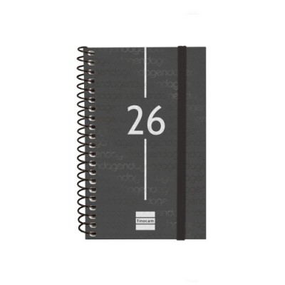 AGENDA 2026 BASIC YEAR E3 79X127MM SEMANA VISTA HORIZONTAL NEGRO FINOCAM 741426026