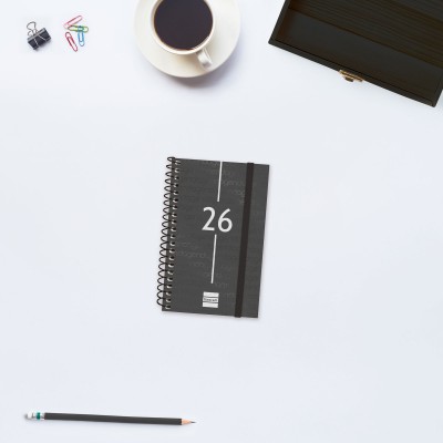AGENDA 2026 BASIC YEAR E3 79X127MM SEMANA VISTA HORIZONTAL NEGRO FINOCAM 741426026