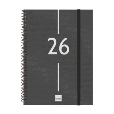 AGENDA 2026 BASIC YEAR E10 155X212MM SEMANA VISTA HORIZONTAL NEGRO FINOCAM 741456026