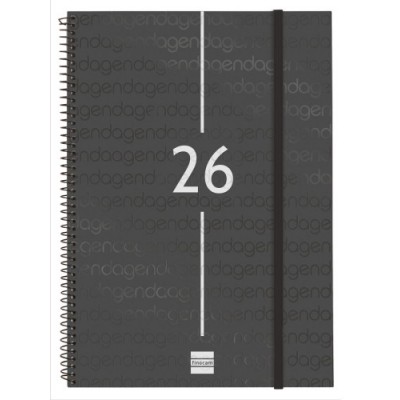 AGENDA 2026 BASIC YEAR E40 210X297MM SEMANA VISTA HORIZONTAL NEGRO FINOCAM 741466026