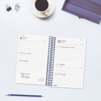 AGENDA 2026 BASIC YEAR E5 117X181MM DIA PAGINA AZUL FINOCAM 741091026