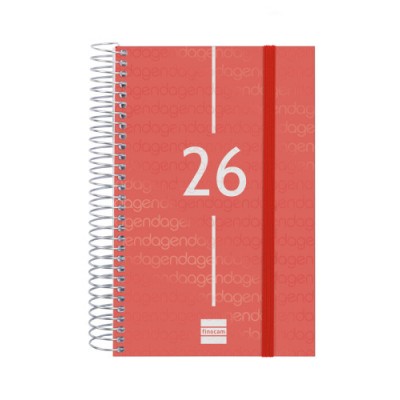 AGENDA 2026 BASIC YEAR E5 117X181MM DIA PAGINA ROJO FINOCAM 741093026