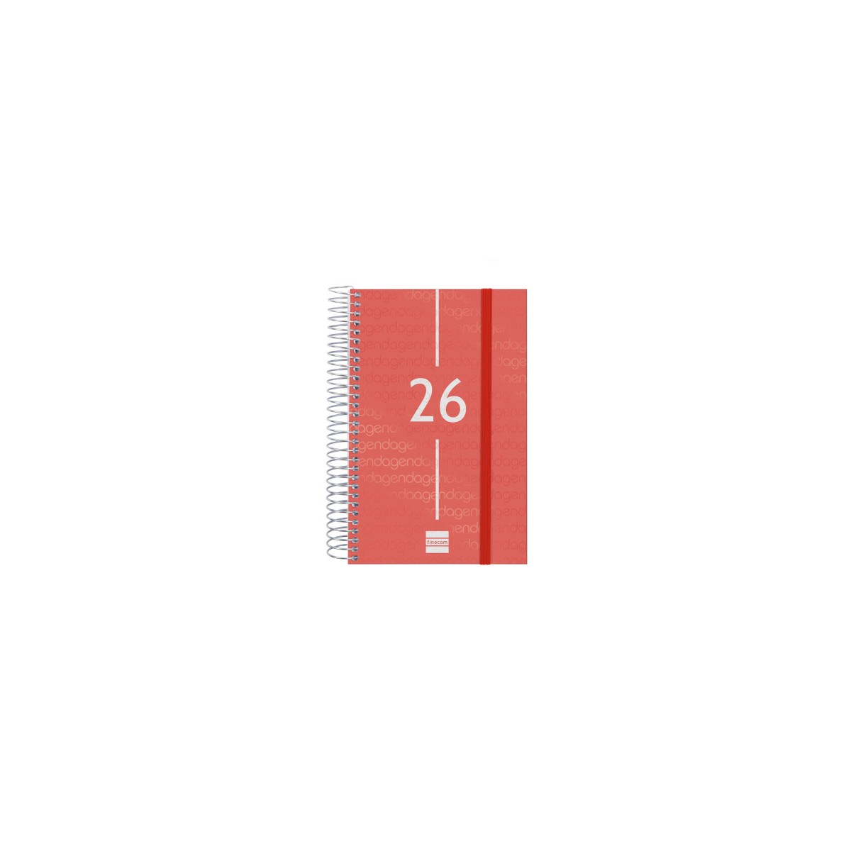 AGENDA 2026 BASIC YEAR E5 117X181MM DIA PAGINA ROJO FINOCAM 741093026