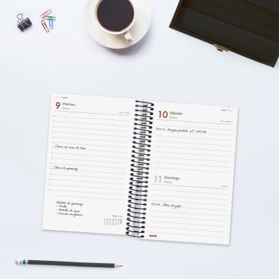 AGENDA 2026 BASIC YEAR E5 117X181MM DIA PAGINA NEGRO FINOCAM 741096026