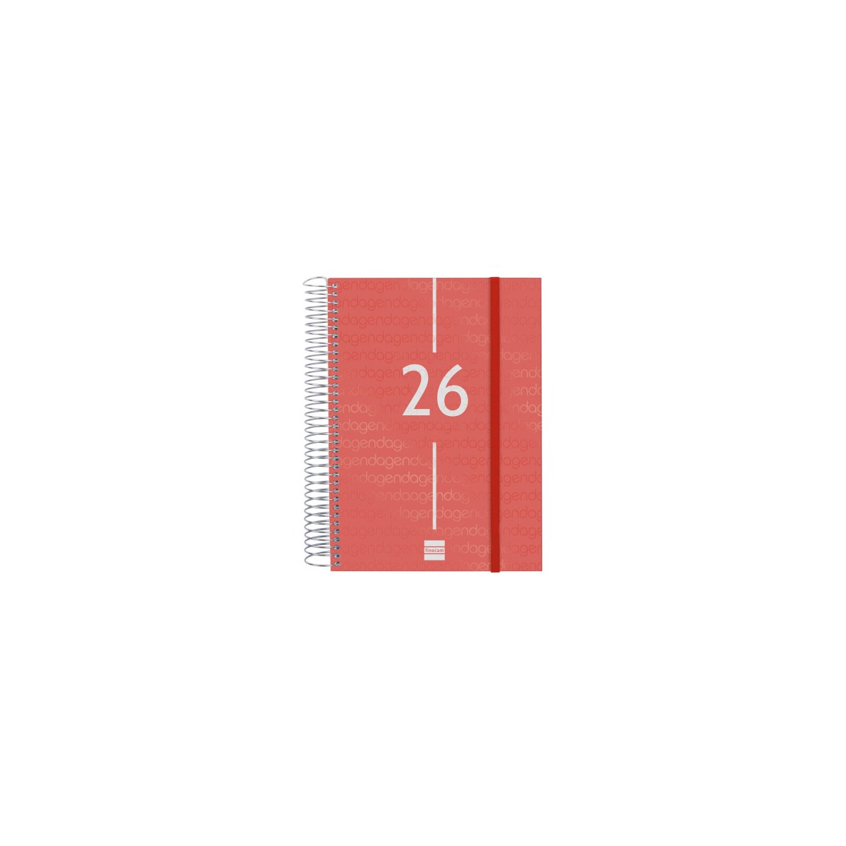 AGENDA 2026 BASIC YEAR E10 155X212MM DIA PAGINA ROJO FINOCAM 741103026