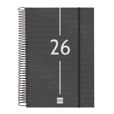 AGENDA 2026 BASIC YEAR E11 165X242MM DIA PAGINA NEGRO FINOCAM 742076026
