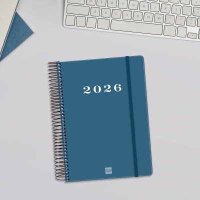 AGENDA 2026 BASIC MY E10 155X212MM DIA PAGINA AZUL FINOCAM 743521026
