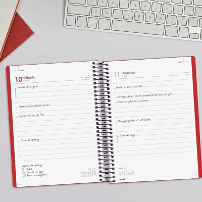 AGENDA 2026 BASIC MY E10 155X212MM DIA PAGINA ROJO FINOCAM 743523026